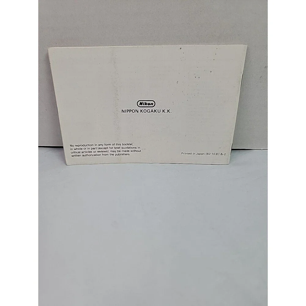 Vintage Nikon Data Back MF-15 Instruction Manual Camera Accessory